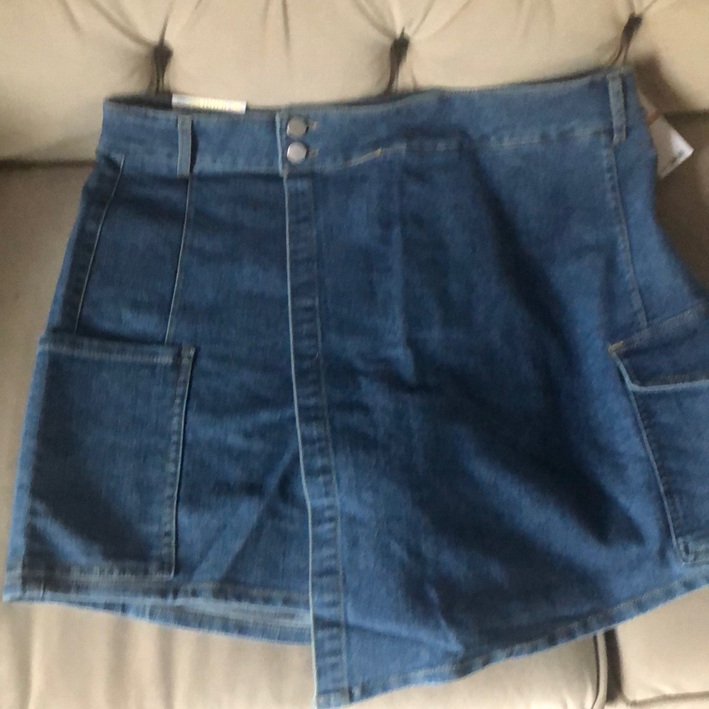 Asymmetrical Denim skort